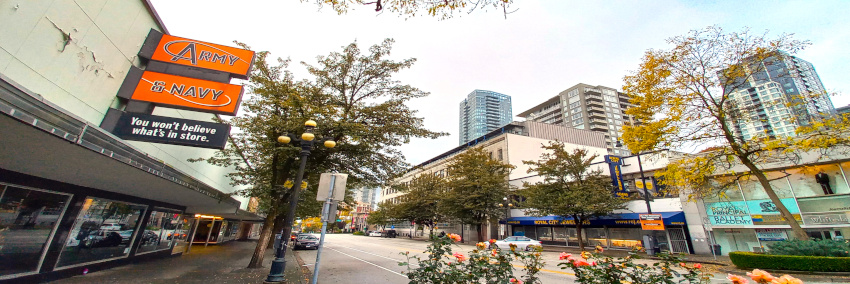 Historic Columbia Street in New Westminster