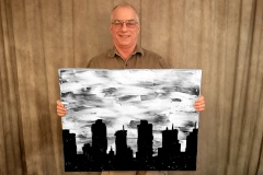 Stormy City painting by Leonard Whistler - 2018
