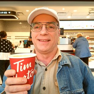 Coffee at Tim Hortons - Vancouver BC, Canada